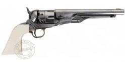 Revolver PIETTA Colt Army 1860 Old Silver Cal. 44 - crosse ivoirine - Canon 8''