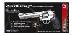 Revolver 4,5 mm CO2 ASG Dan Wesson - Nickelé - Plombs