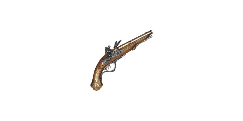 Réplique inerte du pistolet 2 canons français - Napoléon 1806