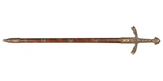 DENIX - Richard Lionheart sword - brown scabbard