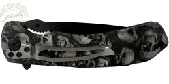 JKR - Grey skulls folding knife