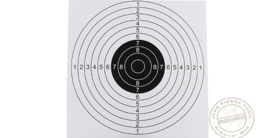 Set of 100 white paper targets Elite Airgun - 17 x 17 cm