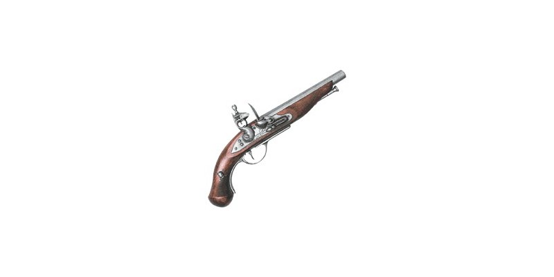 Réplique inerte du pistolet pirate ''Jean Bart'' XVIIIe siècle