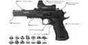 Pistolet 4,5mm CO2 UMAREX Race Gun Set (2,6 joules) + Viseur point vert