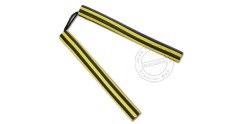 Rubber Nunchaku - Rope - Black and yellow stripes