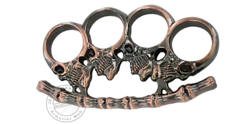 4 single file skulls knuckle duster - JP Fusil