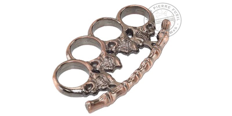 4 single file skulls knuckle duster - JP Fusil