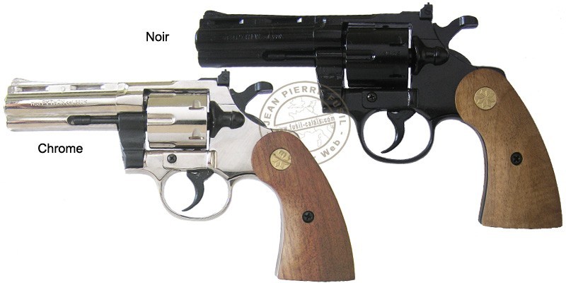 Revolver alarme KIMAR PYTHON 4" - Crosse Bois - Cal. 9mm