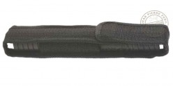 Matraque télescopique rigide noire - 20 pouces - Poignée caoutchouc